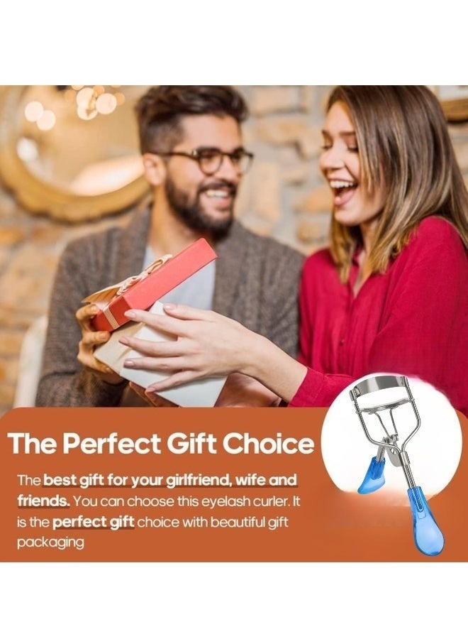 أداة تجعيد الرموش الاحترافية من المعدن والأكريليك – مقبض مريح يناسب جميع أشكال العيون – أداة مكياج عالية الجودة لتجعيد الرموش بسهولة وأمان – مثالية للمبتدئين والمحترفين للحصول على رموش طبيعية وجذابة تدوم طوال اليوم أزرق - Image 4